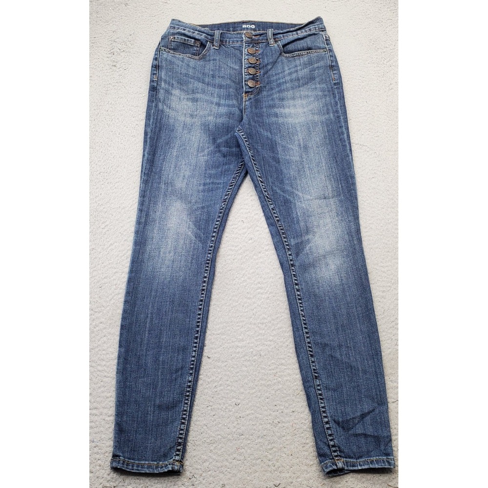 BDG Twig Ankle Jeans Womens 30 Blue Denim High Rise Stretch Whiskered Button Fly